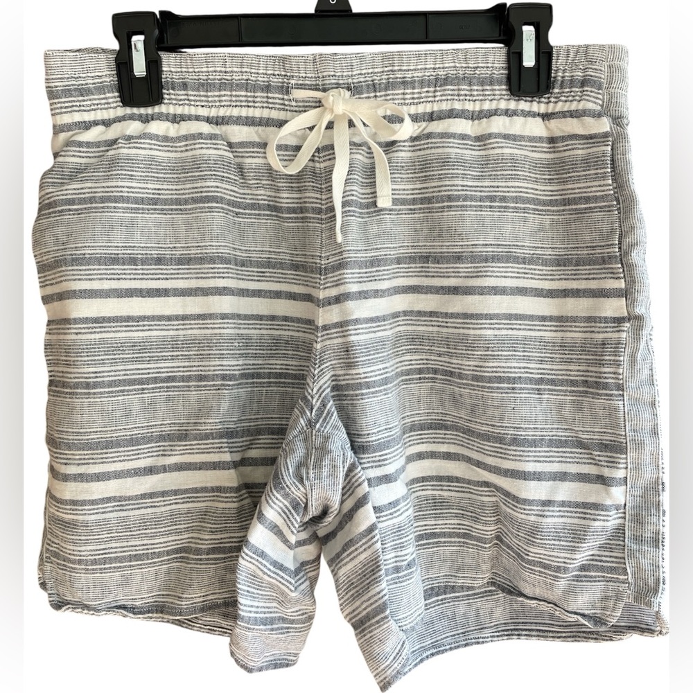 Women's J. Jill Linen Shorts Blue White Size Small
